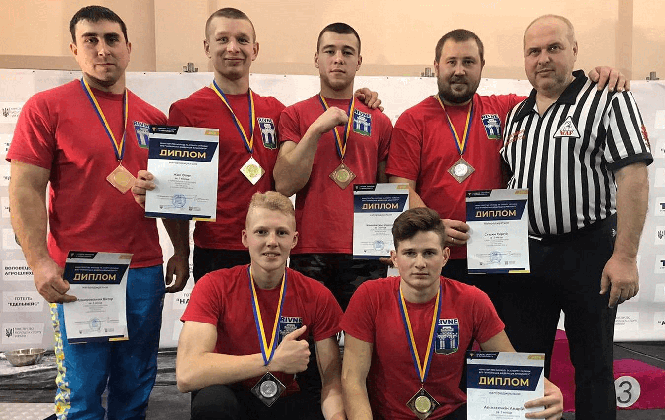 Рукоборці з Рівненщини здобули 7 медалей на чемпіонаті України з армспорту