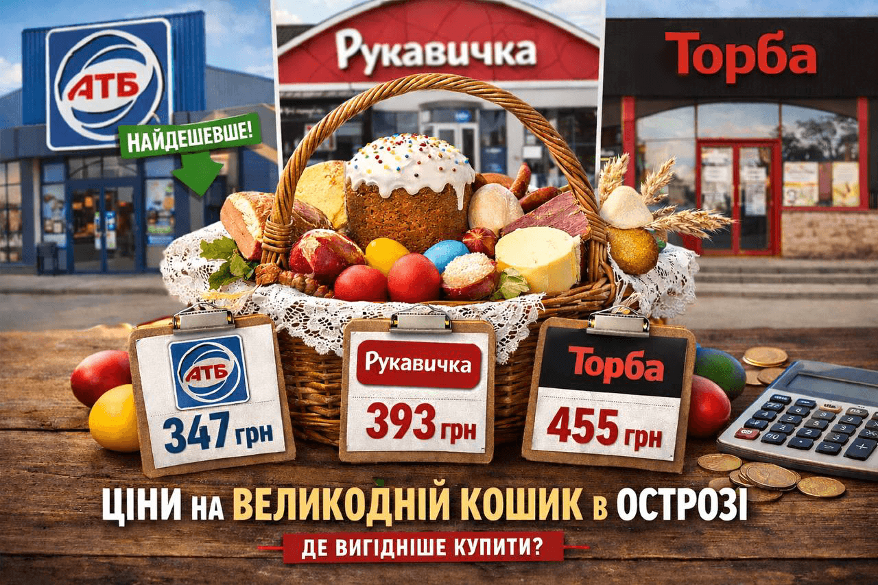 Великодній кошик 2026: де в Острозі найвигідніші ціни на святкові продукти